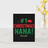 #1 Christmas Nana  Kaart (Gele Bloem)