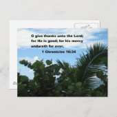 1 Chronicles 16:34 Briefkaart (Voorkant / Achterkant)