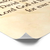 1 Chronicles 29:10 Hebreeuws en Engels Poster (Hoek)