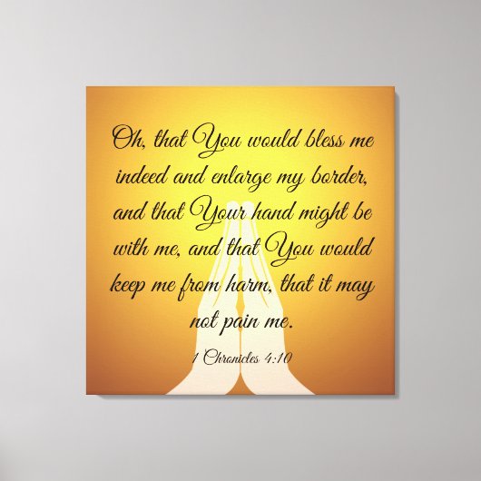 1 Chronicles 4:10 Canvas Afdruk (Voorkant)