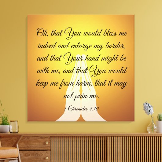 1 Chronicles 4:10 Canvas Afdruk (Insitu (Woonkamer))