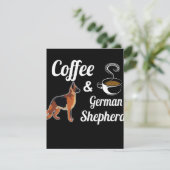 1 Coffe And German Shepherd Kaart (Staand voorkant)