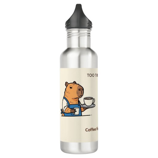 1. Coffee Break Capybara Bottle Waterfles (Links)