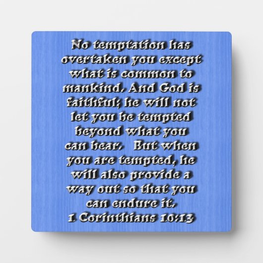 1 Corinthians 10:13 Fotoplaat (Voorkant)