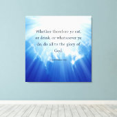 1 Corinthians 10:31 Canvas Afdruk (Insitu (Houten vloer))