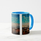 1 Corinthians 13:11 Bijbelscriptie Pic Two-Tone Mok (Voorkant rechts)