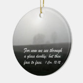 1 Corinthians 13:12 Keramisch Ornament (Links)