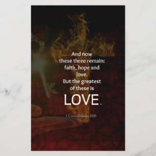 1 Corinthians 13:13 Bijbelversen citaat over LOVE Briefpapier