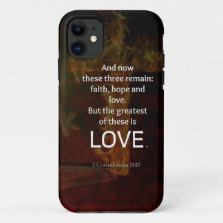 1 Corinthians 13:13 Bijbelversen citaat over LOVE iPhone 11 Hoesje