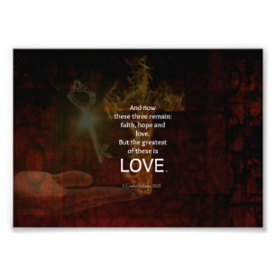 1 Corinthians 13:13 Bijbelversen citaat over LOVE Foto Afdruk