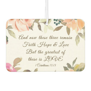 1 Corinthians 13:13 Faith Hope Love Bijbel Verse Luchtverfrisser