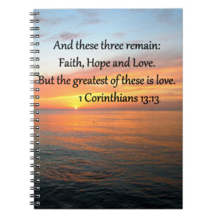 1 CORINTHIANS 13:13 SUNRISE FOTO NOTITIEBOEK