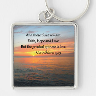 1 CORINTHIANS 13:13 SUNRISE FOTO SLEUTELHANGER