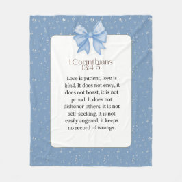1 corinthians 13 4 5, love is patient love is kind fleece deken