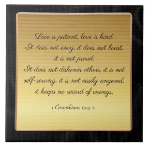 1 Corinthians 13:4-5 Love, Tegeltje