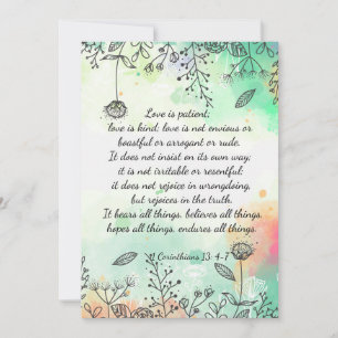 1 Corinthians 13: 4-7 Kaart