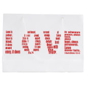 1 Corinthians 13:4-8 Bijbelverse Verse Groot Cadeauzakje (Achterkant)