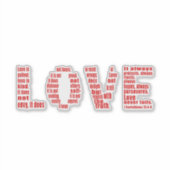 1 Corinthians 13:4-8 Bijbelverse Verse Sticker (Voorkant)