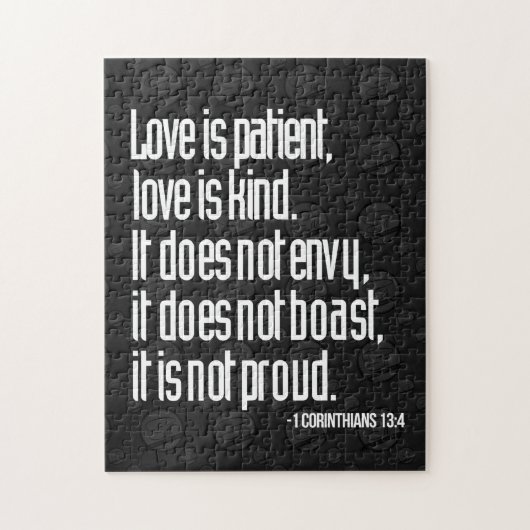 1 Corinthians 13:4 Puzzle Legpuzzel (Verticaal)