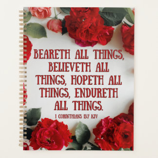 1 Corinthians 13:7 Bijbelkeuzekalanalender Planner
