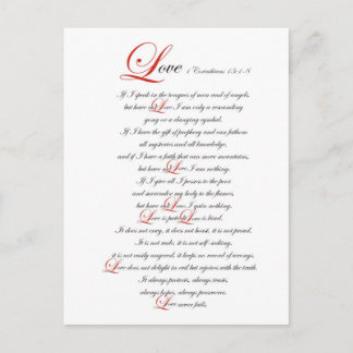 1 Corinthians 13 Briefkaart
