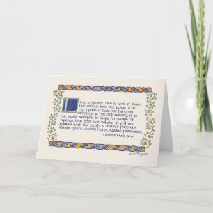 1 Corinthians 13 Calligrafie, wijnstokken en Kelti Kaart