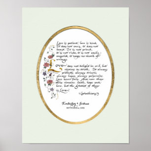 1 Corinthians 13, de Christelijke Manuscript van h Poster