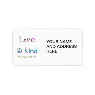 1 Corinthians 13 - Liefde is aardig Etiket