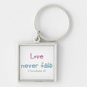 1 Corinthians 13 - Liefde mislukt nooit Sleutelhanger