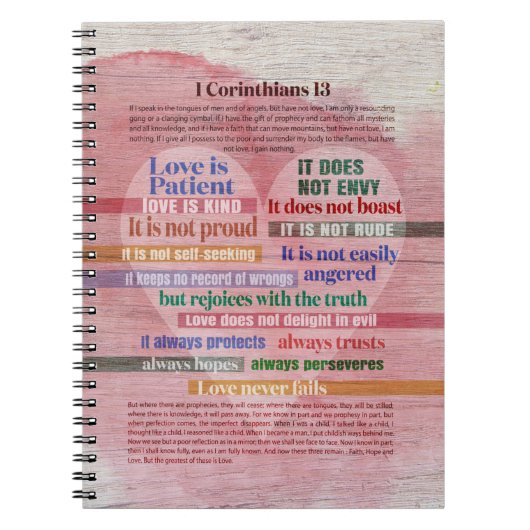 1 Corinthians 13 - Liefde Notitieboek (Voorkant)