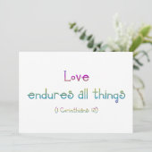 1 Corinthians 13 - Liefde zorgt voor alles (Staand voorkant)
