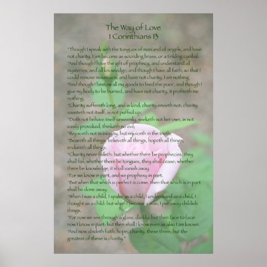 1 Corinthians 13 Poster (Voorkant)