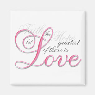 1 Corinthians 13, roze Magneet