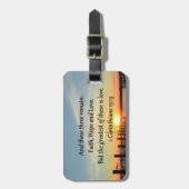 1 CORINTHIANS 13 SUNSET ONTWERP BAGAGELABEL (Voorkant verticaal)