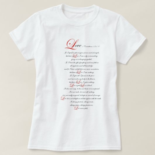1 Corinthians 13 T-shirt (Design voorkant)