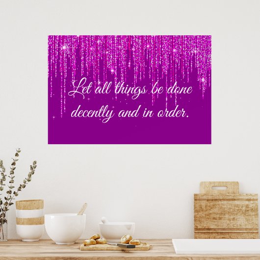 1 Corinthians 14:40 Poster (Keuken)