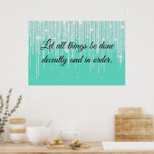 1 Corinthians 14:40 Poster (Keuken)