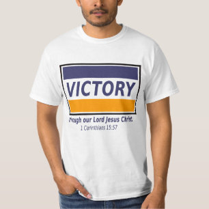 1 Corinthians 15:57 Overwinning door Jezus Christu T-shirt