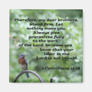 1 Corinthians 15:58 Magneet