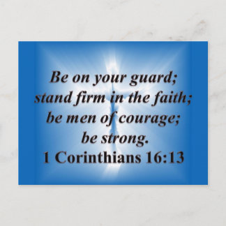 1 Corinthians 16:13 Briefkaart