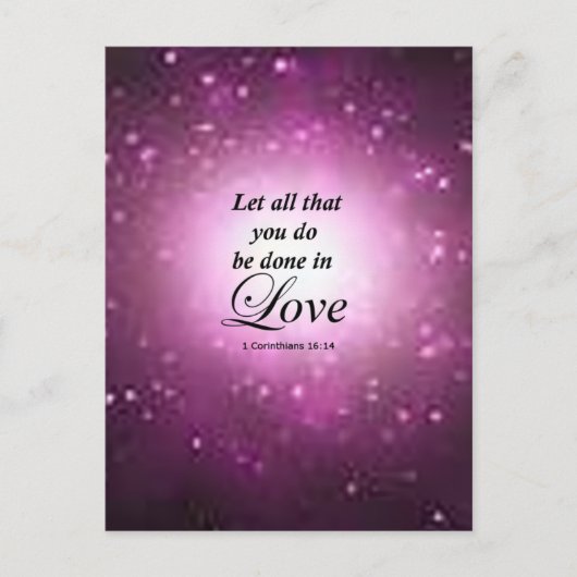 1 Corinthians 16:14 Briefkaart (Voorkant)