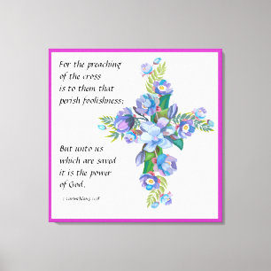 1 Corinthians 1:18 Canvas Afdruk