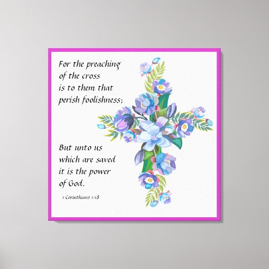 1 Corinthians 1:18 Canvas Afdruk (Voorkant)