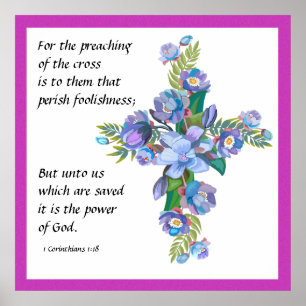1 Corinthians 1:18 Poster