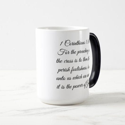 1 Corinthians 1:18 Scripture Cross Mug (Devant droit)