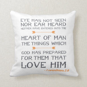 1 Corinthians 2:9 Bijbelse versie Kussen