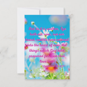 1 Corinthians 2:9 KJV Bijbelscriptie Pic Greeting Kaart