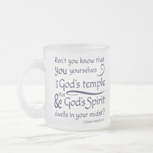 1 Corinthians 3:16 U bent Gods tempel Matglas Koffiemok