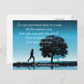 1 Corinthians 9:24 Briefkaart (Voorkant / Achterkant)