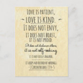 1 Corinthiens 13:4-5 Verset biblique - Carte posta (Devant)